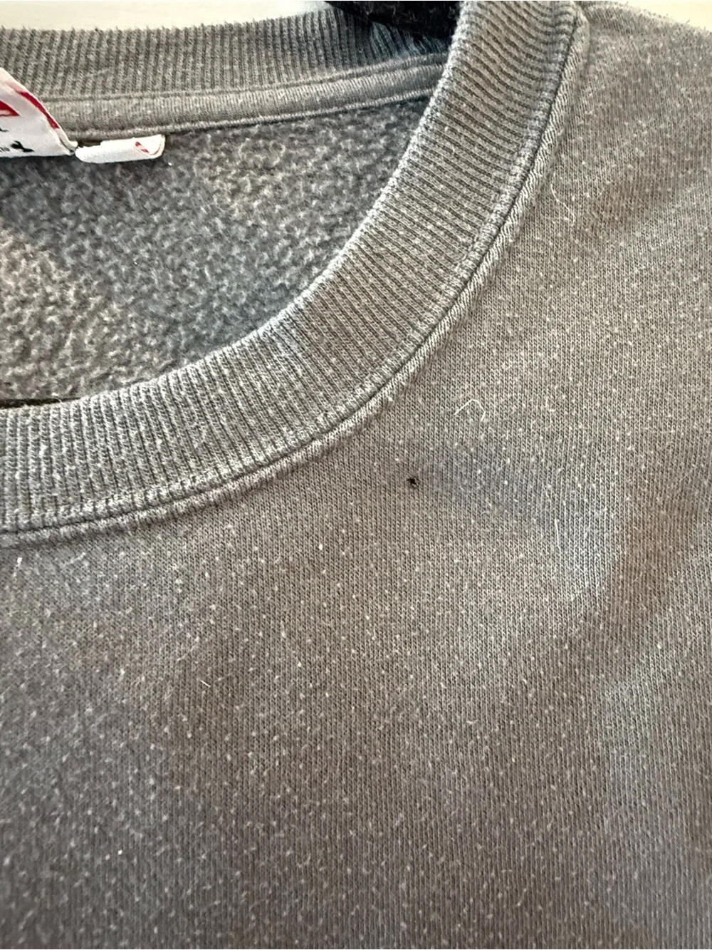 Marvel Spider-Man Gray Crewneck with Red Logo Accents